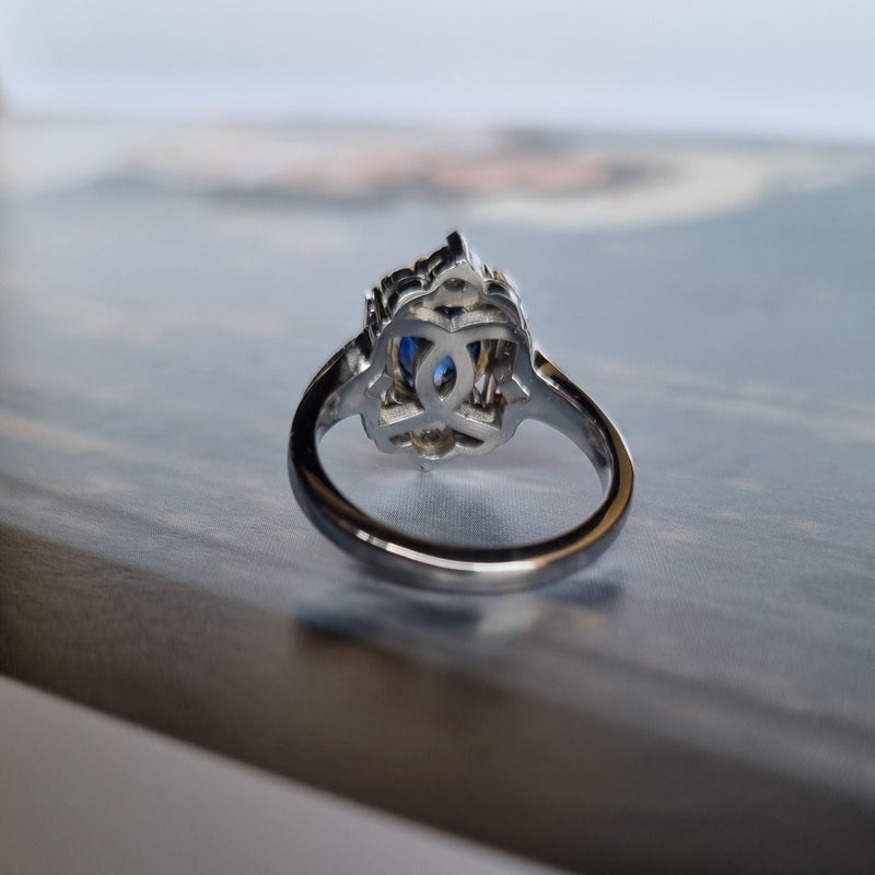 Ceylon Sapphire and Diamond Dress Ring
