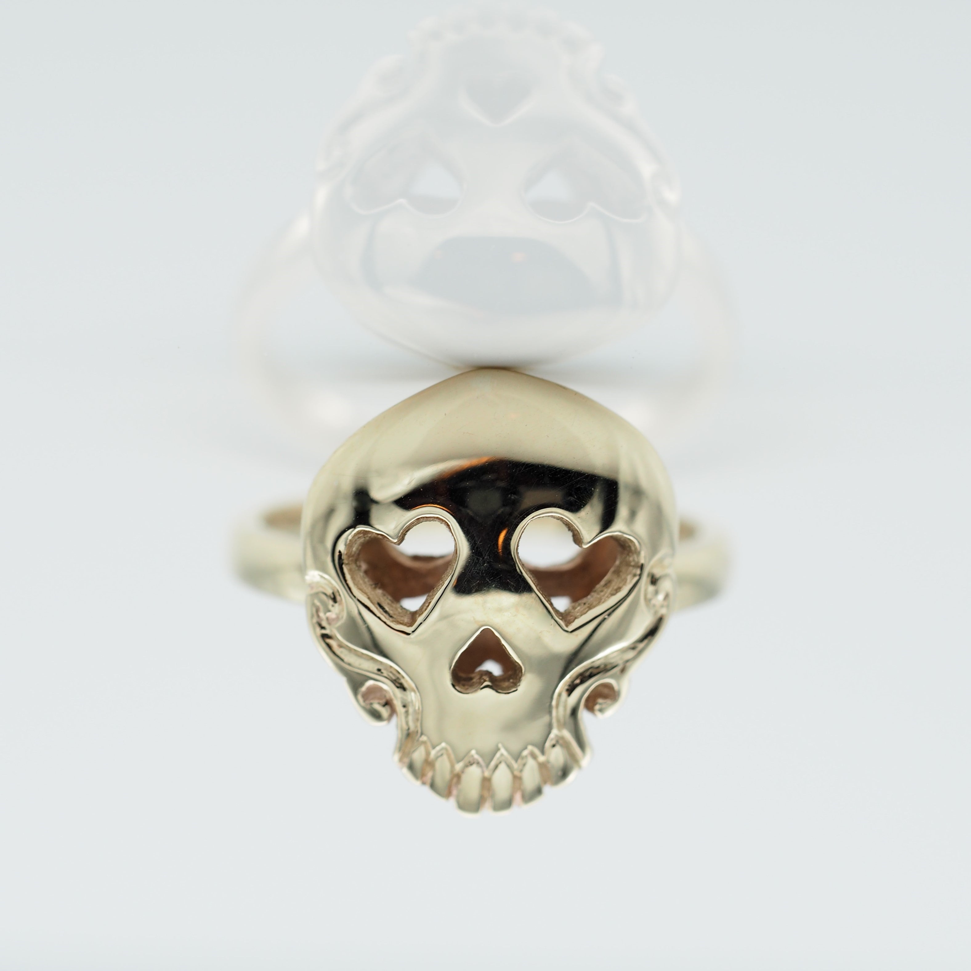 Luv Skull Gold Ring TCity Jewellers