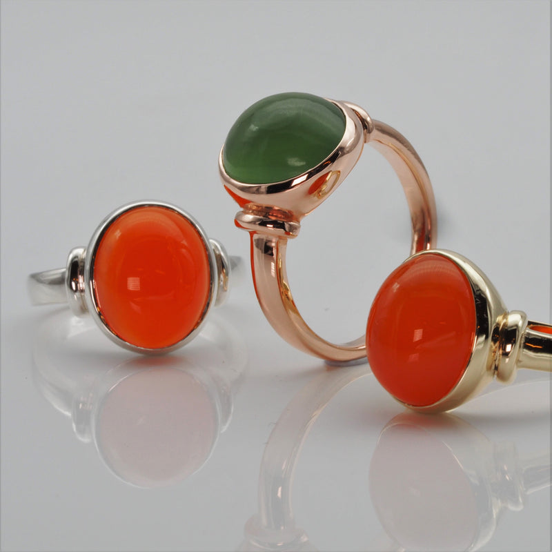 Carnelian and Serpentine Ring