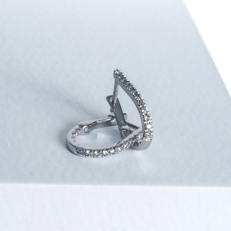 Diamond Claw-Set Huggie Earrings