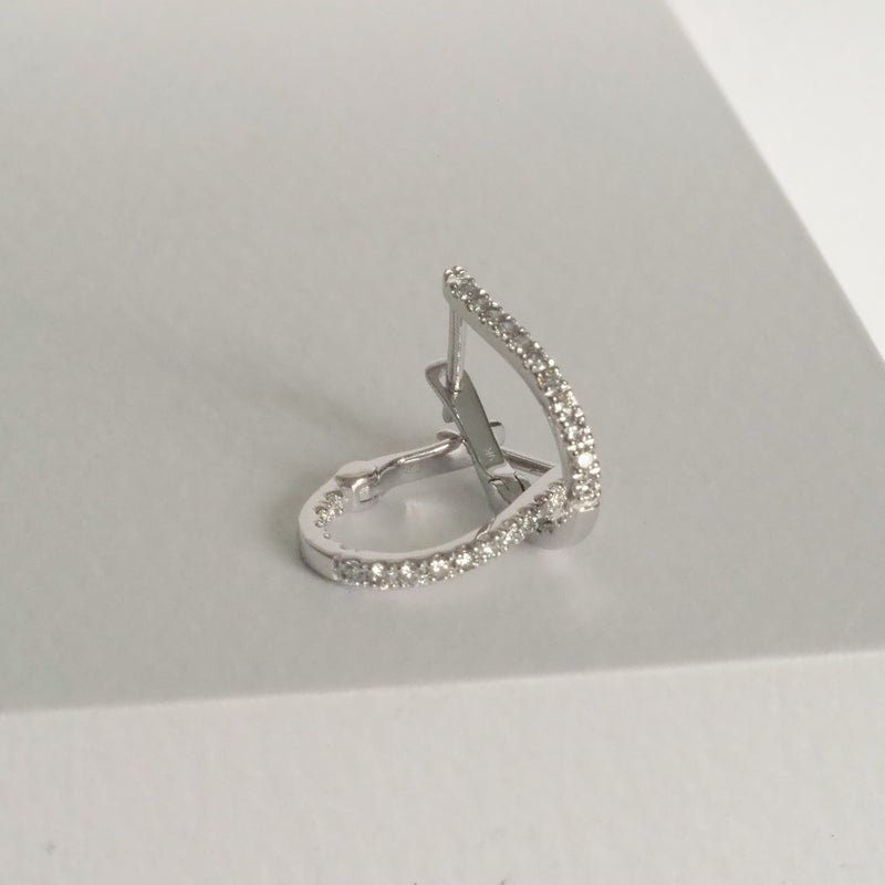Diamond Claw-Set Huggie Earrings