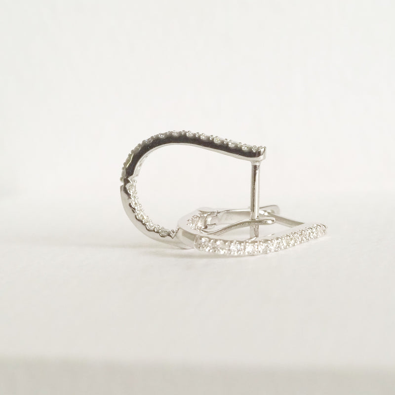 Diamond Claw-Set Huggie Earrings