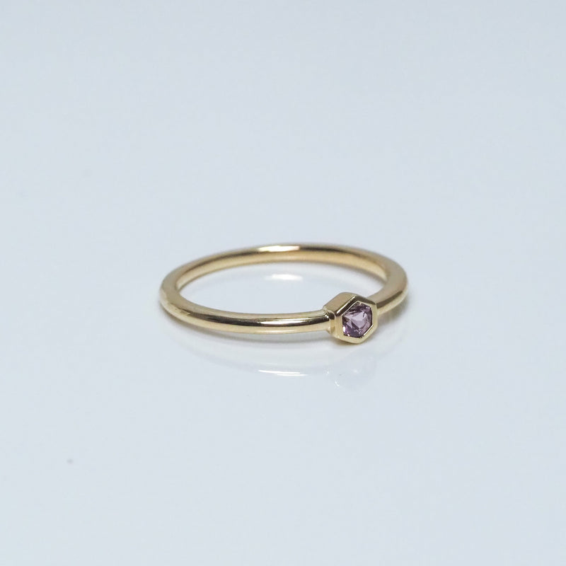 Pink Tourmaline Stacker Ring