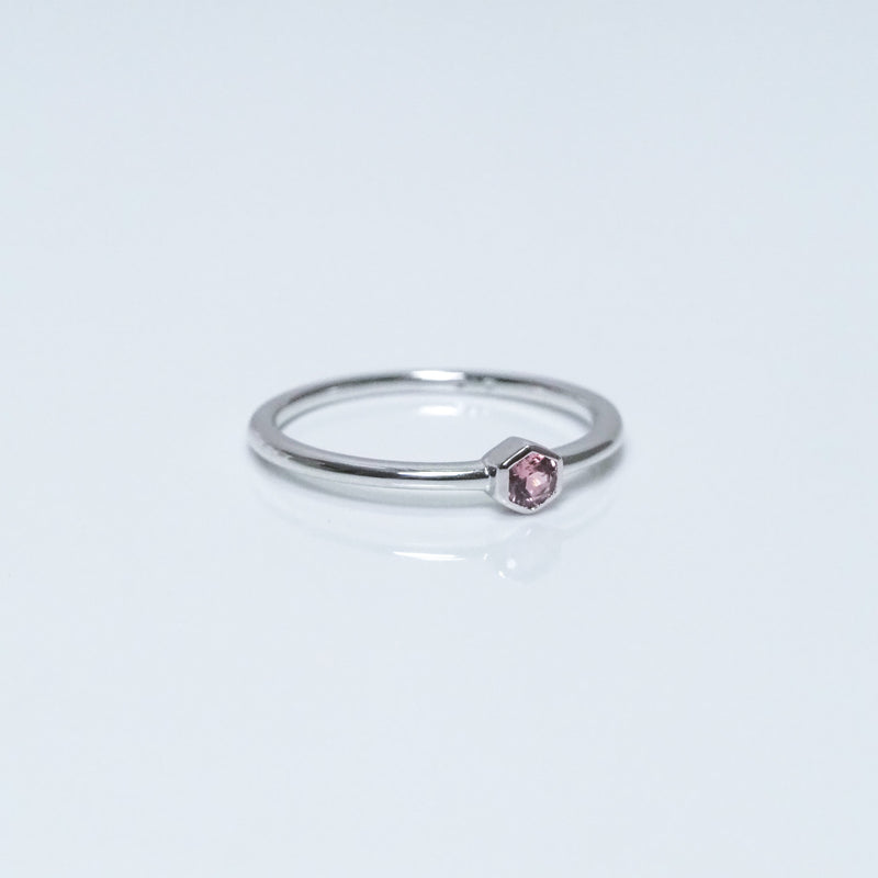 Pink Tourmaline Stacker Ring