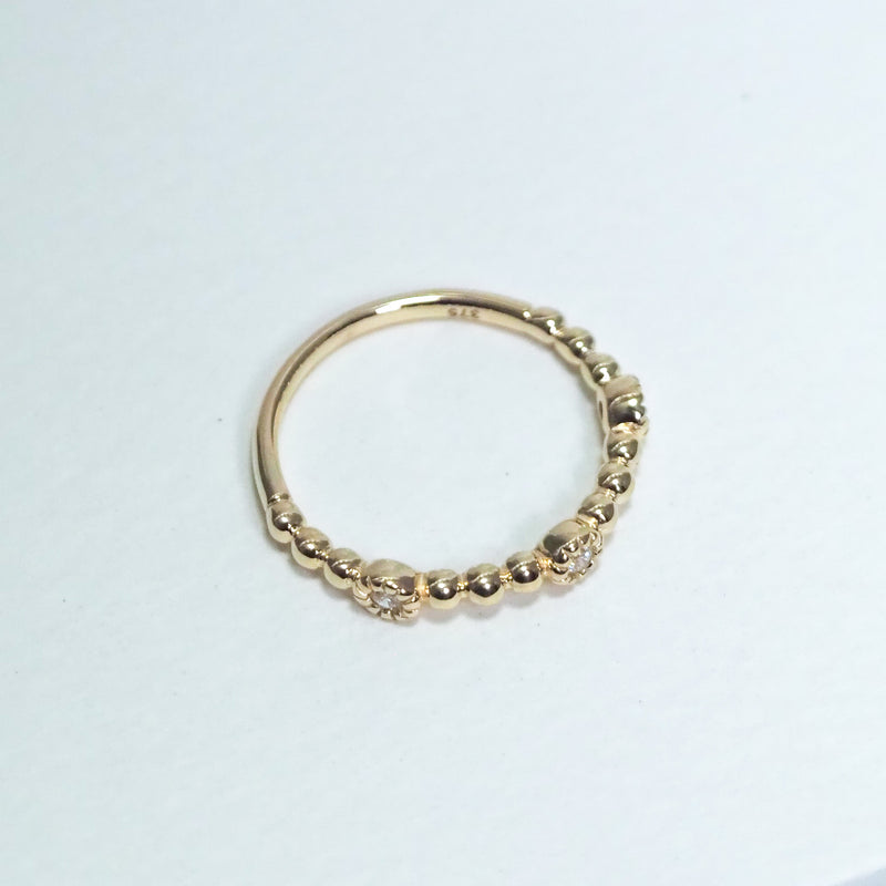 Diamond Ball Stacker Ring