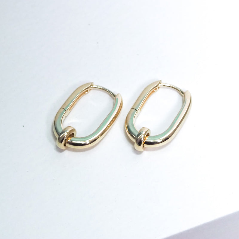 Harmony Huggie Earring with Roundel
