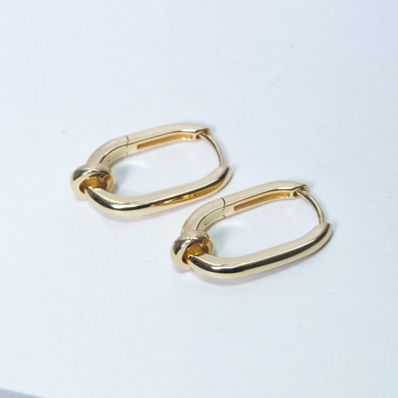 Harmony Huggie Earring with Roundel