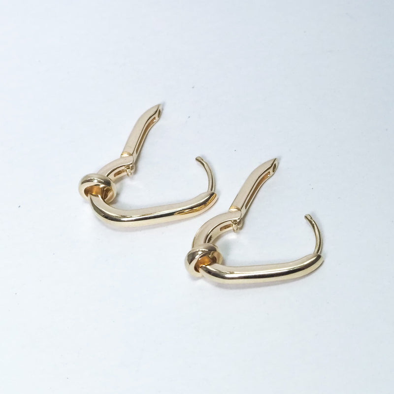 Harmony Huggie Earring with Roundel