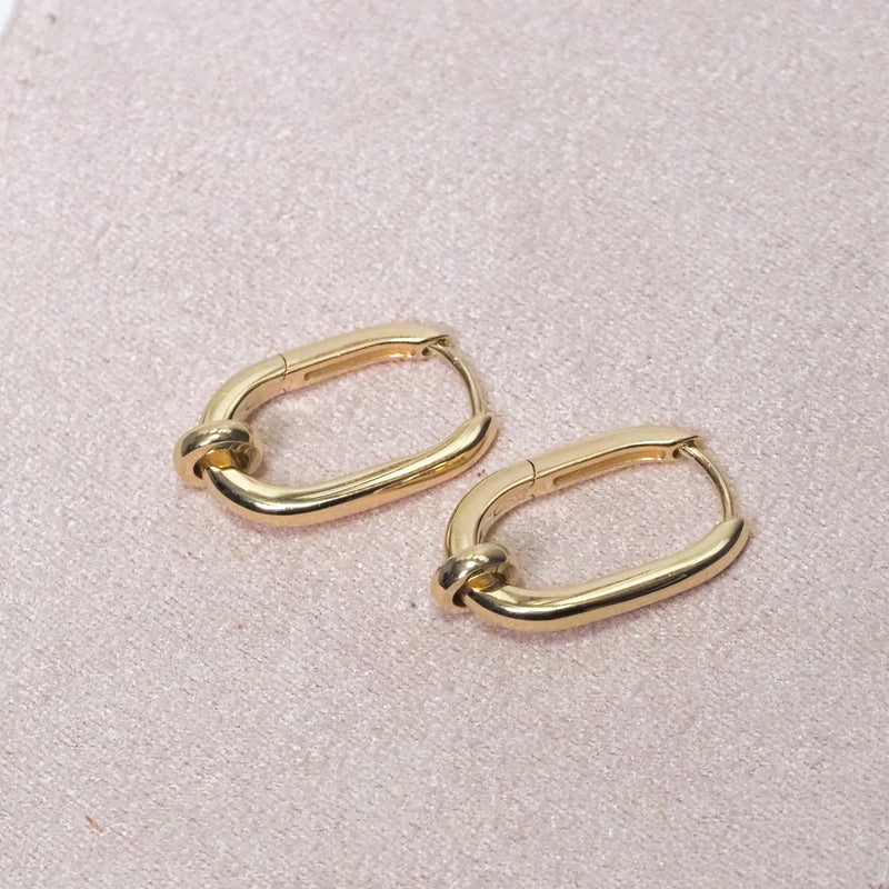 Harmony Huggie Earring with Roundel