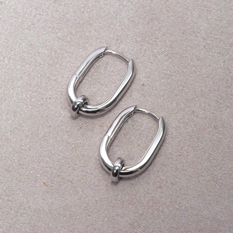 Harmony Huggie Earring with Roundel