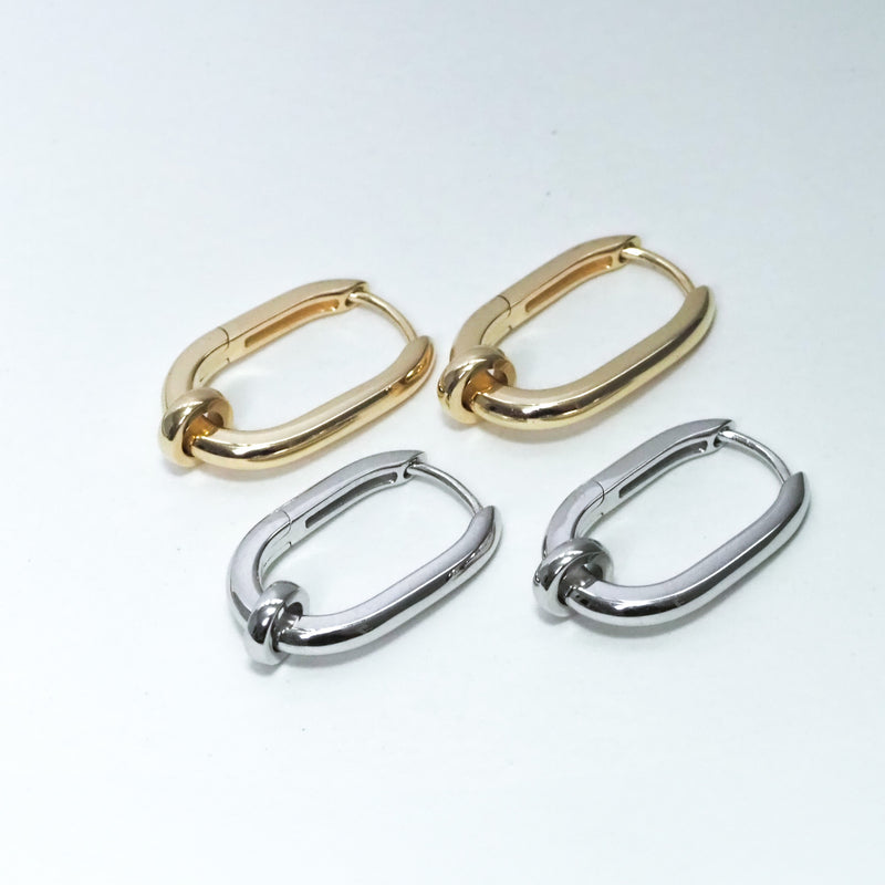 Harmony Huggie Earring with Roundel