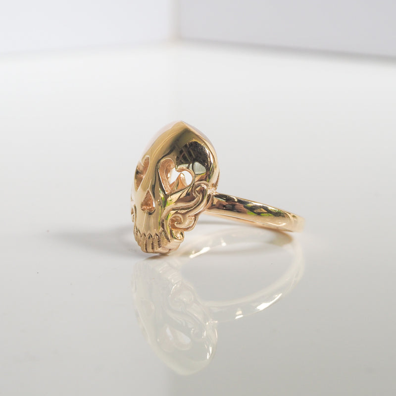 Luv Skull Gold Ring