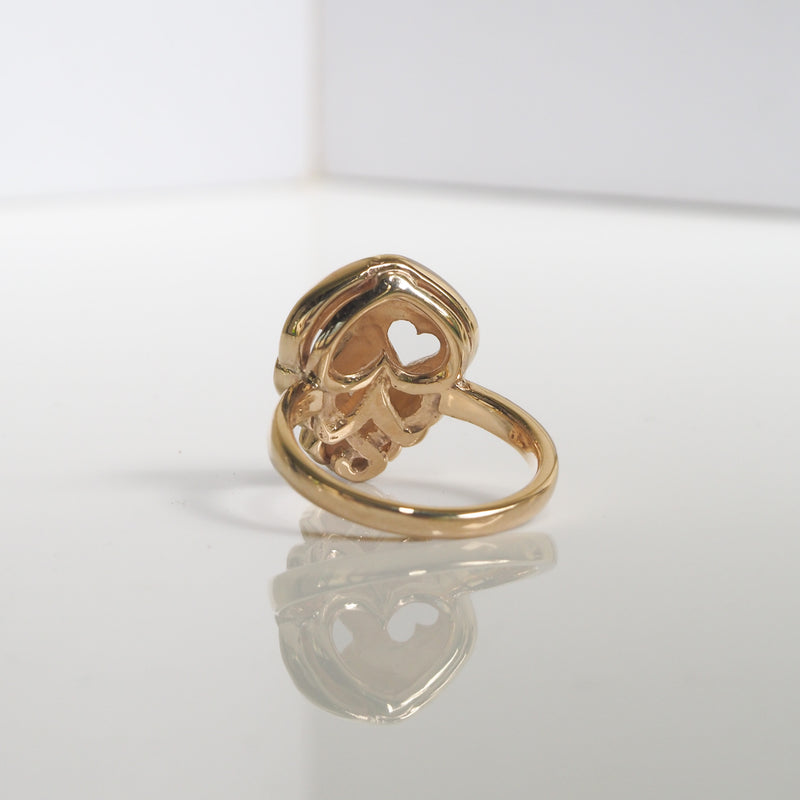 Luv Skull Gold Ring