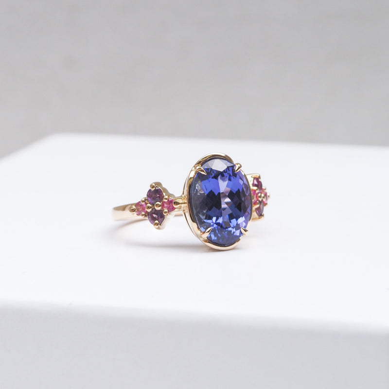 Whimsy Tanzanite and Sapphire ring