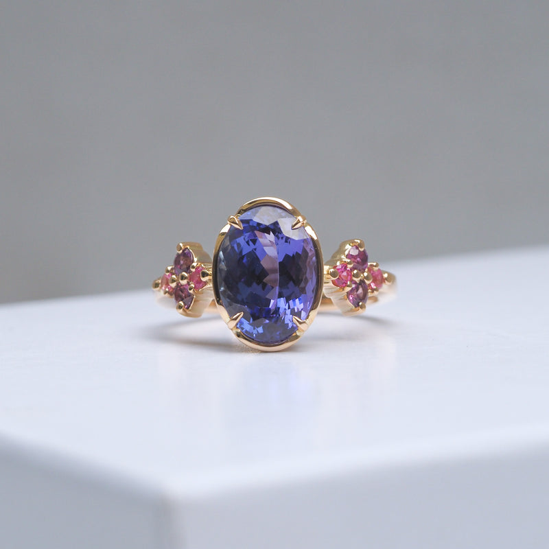Whimsy Tanzanite and Sapphire ring