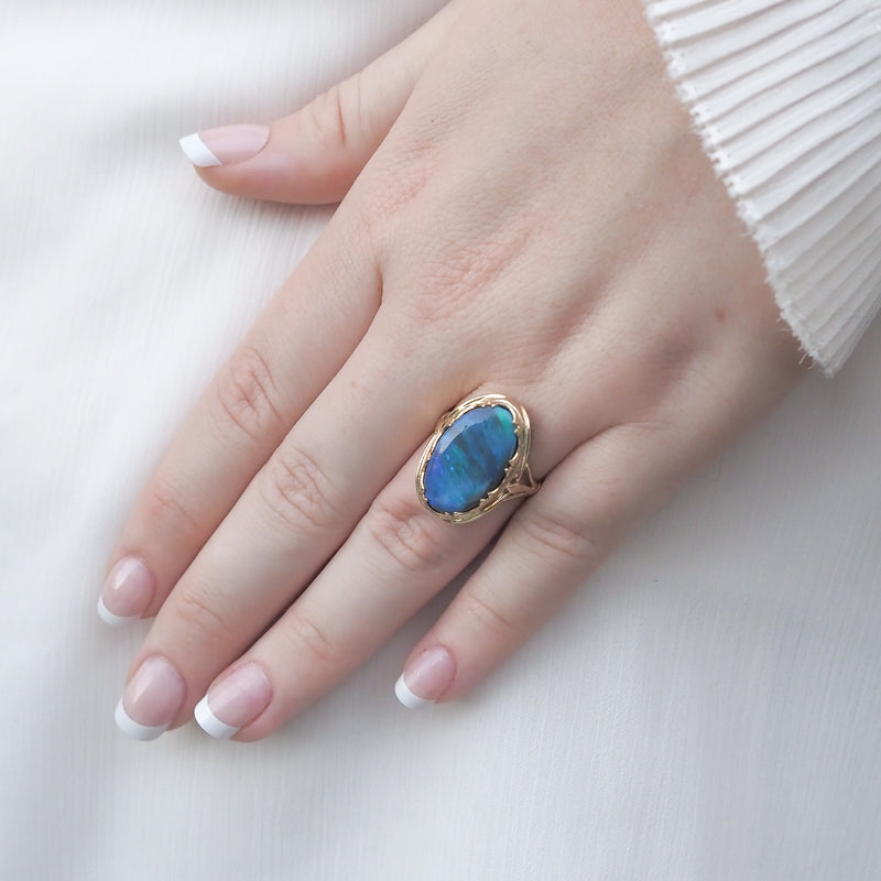 Large Oval Opal Ring