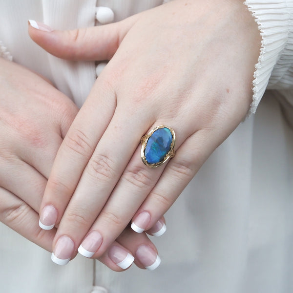 Large Oval Opal Ring