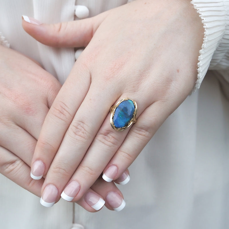 Large Oval Opal Ring