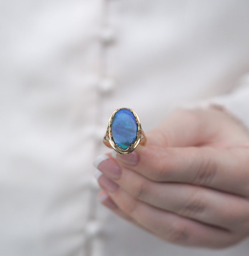 Large Oval Opal Ring