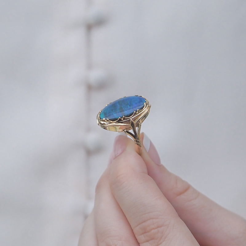 Large Oval Opal Ring