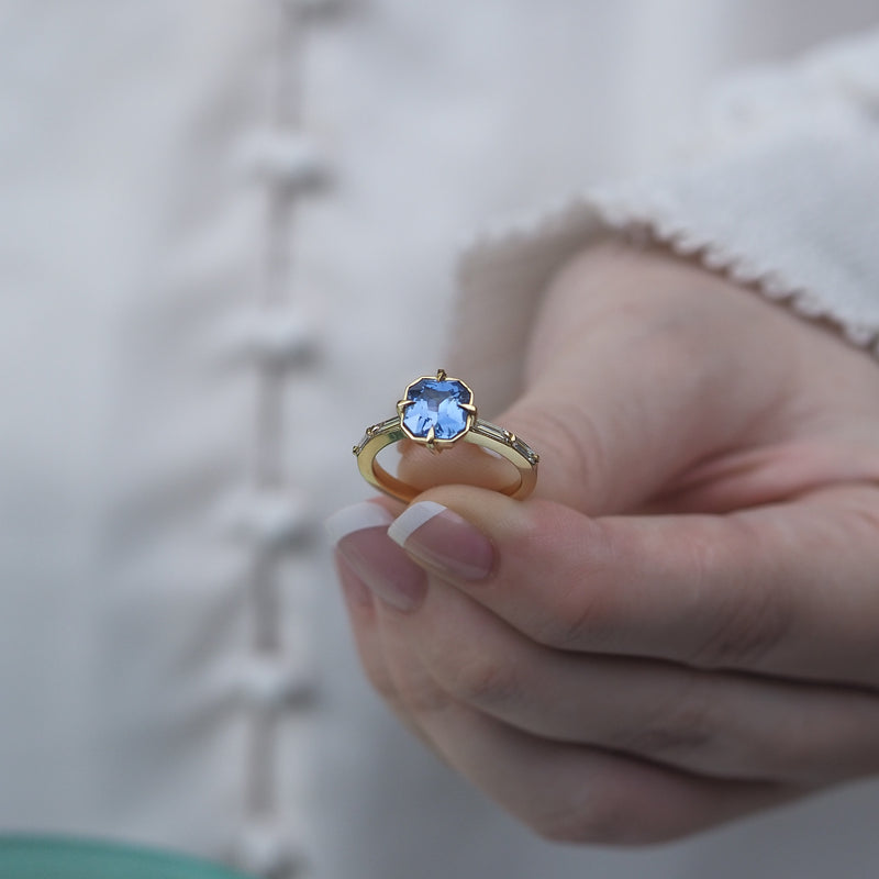 Sapphire and Diamond Ring