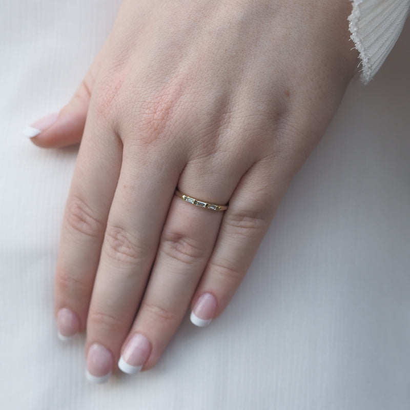 Diamond Baguette Stacker Ring