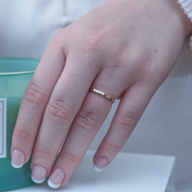 Diamond Baguette Stacker Ring