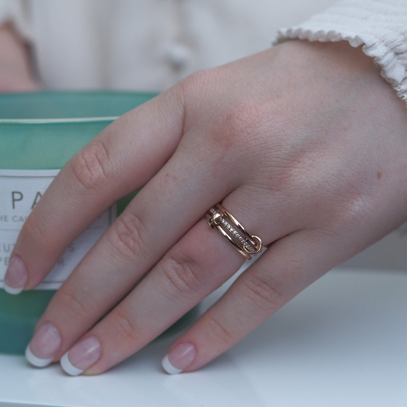 Three Band Diamond Ring