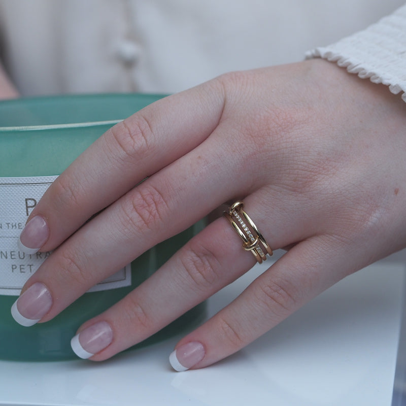 Three Band Diamond Ring