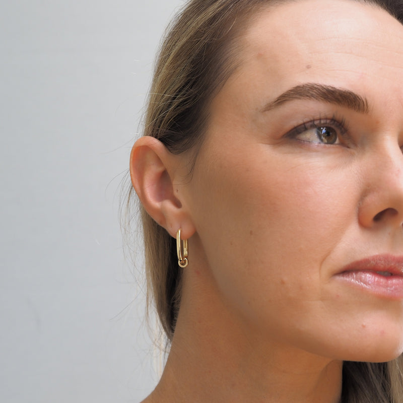 Harmony Huggie Earring with Roundel