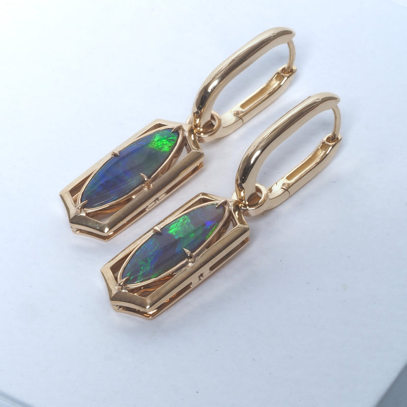 Elongated Convertible Opal Earrings