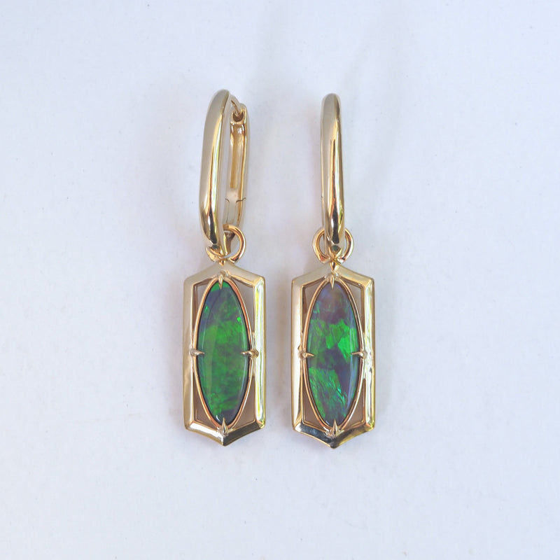 Elongated Convertible Opal Earrings