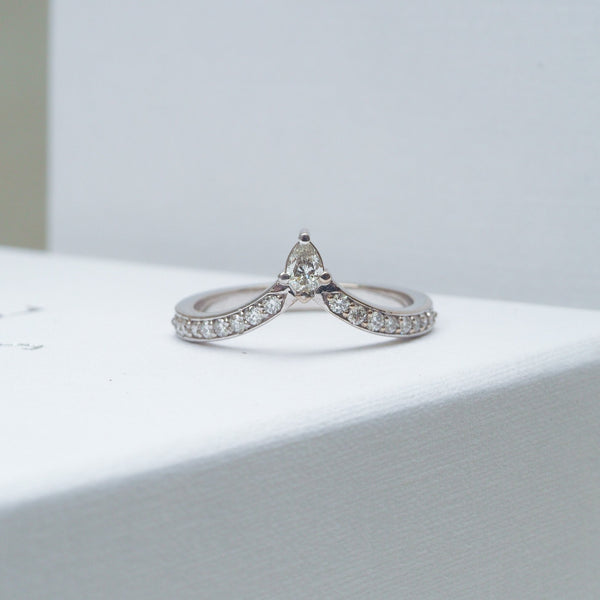 Diamond Stacker V Shape Ring