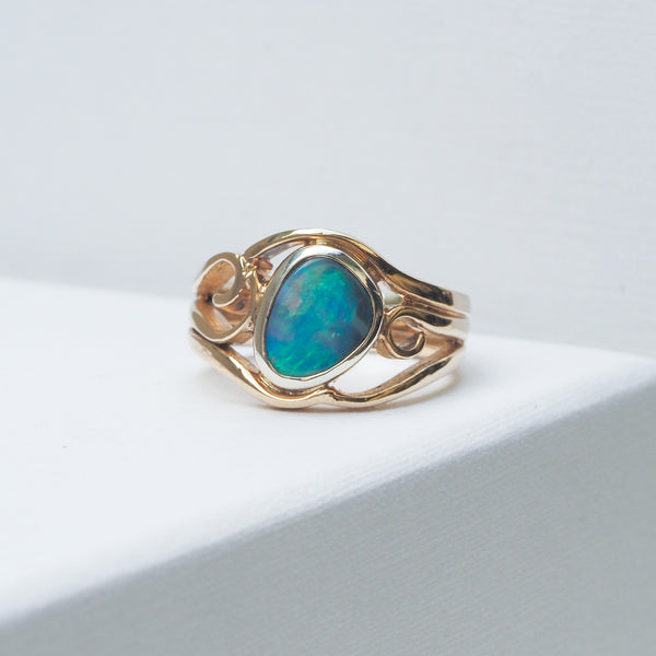 Australian Lightning Ridge Opal Ring