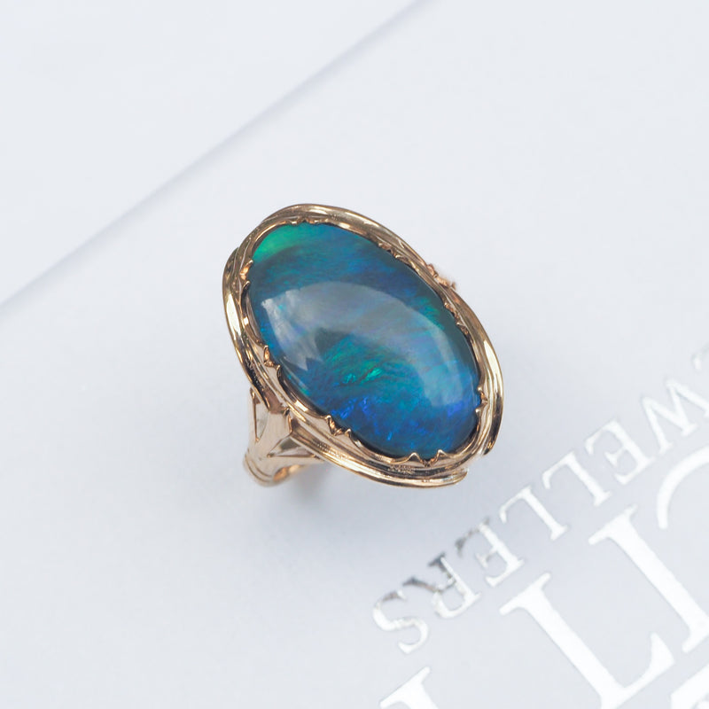 Large Oval Opal Ring