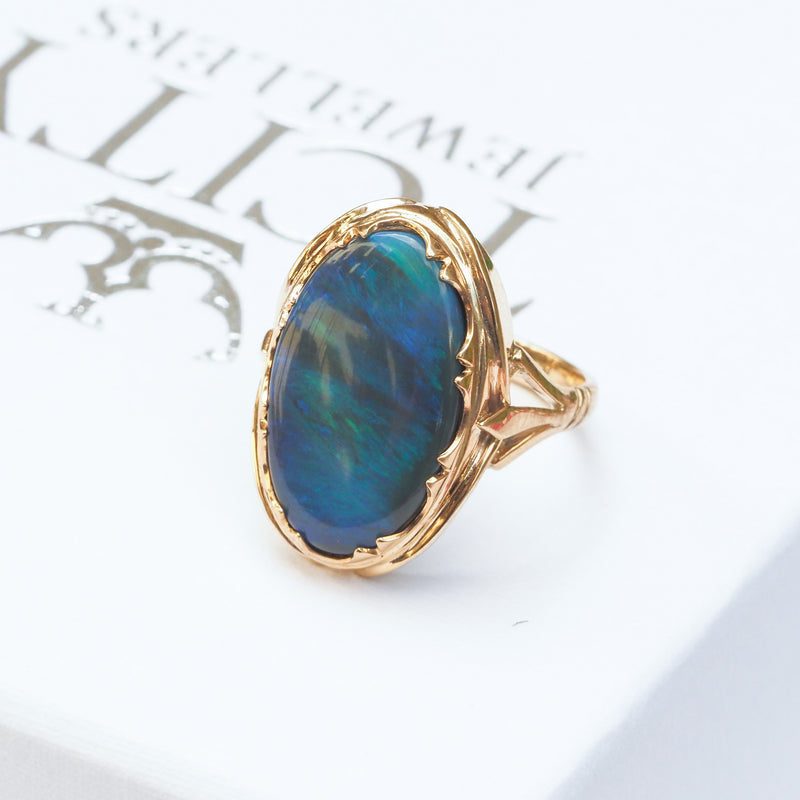 Large Oval Opal Ring