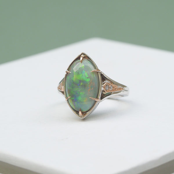 Australian Opal Caldron Ring