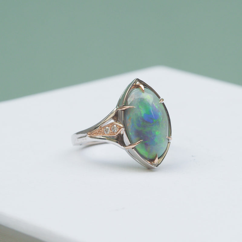 Australian Opal Caldron Ring