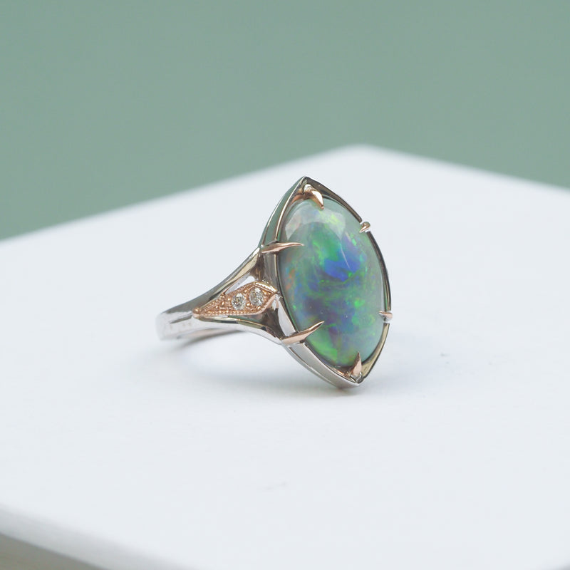 Australian Opal Caldron Ring