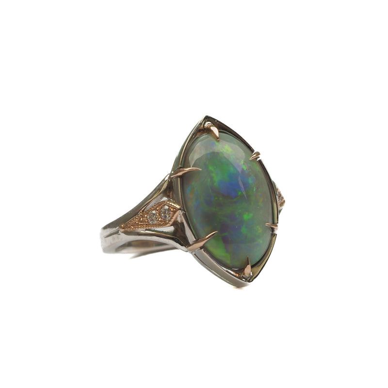 Australian Opal Caldron Ring