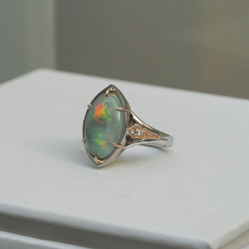 Australian Opal Caldron Ring