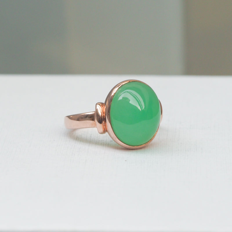 Chrysoprase Signet Ring