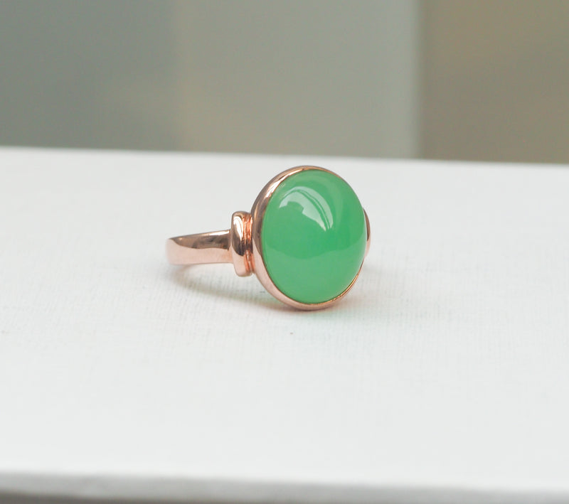 Chrysoprase Signet Ring