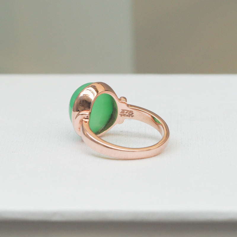 Chrysoprase Signet Ring