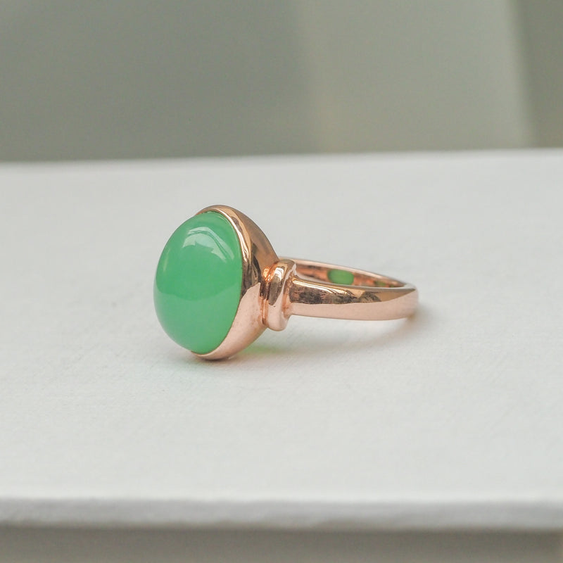 Chrysoprase Signet Ring