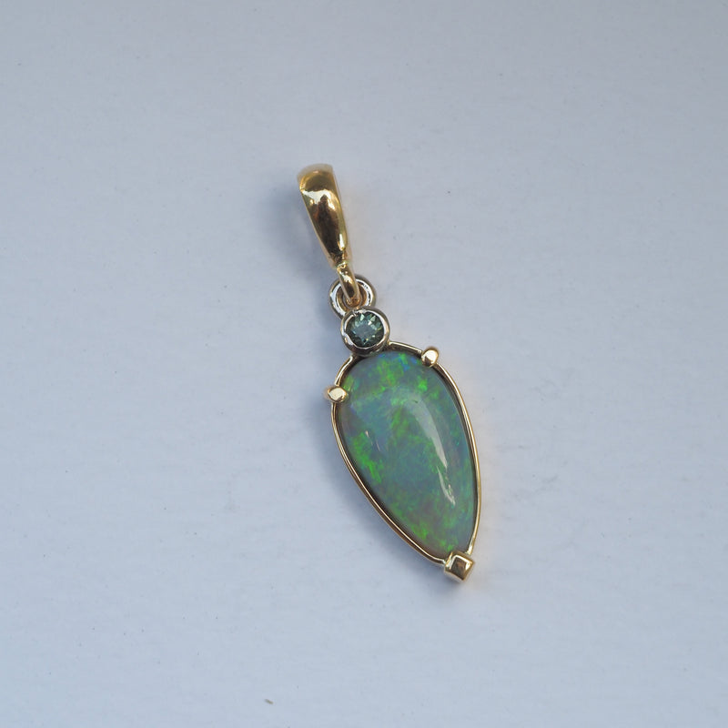 Australian Opal & Sapphire Pendant