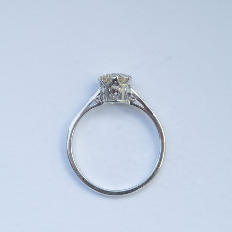 Vintage Transitional Cut Diamond Ring