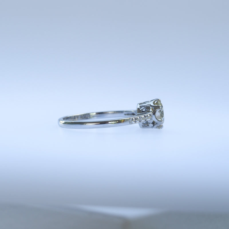 Vintage Transitional Cut Diamond Ring