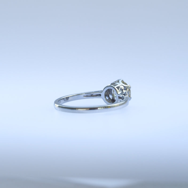 Vintage Transitional Cut Diamond Ring