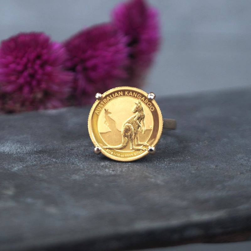 1/10oz. Australian Gold Coin Ring